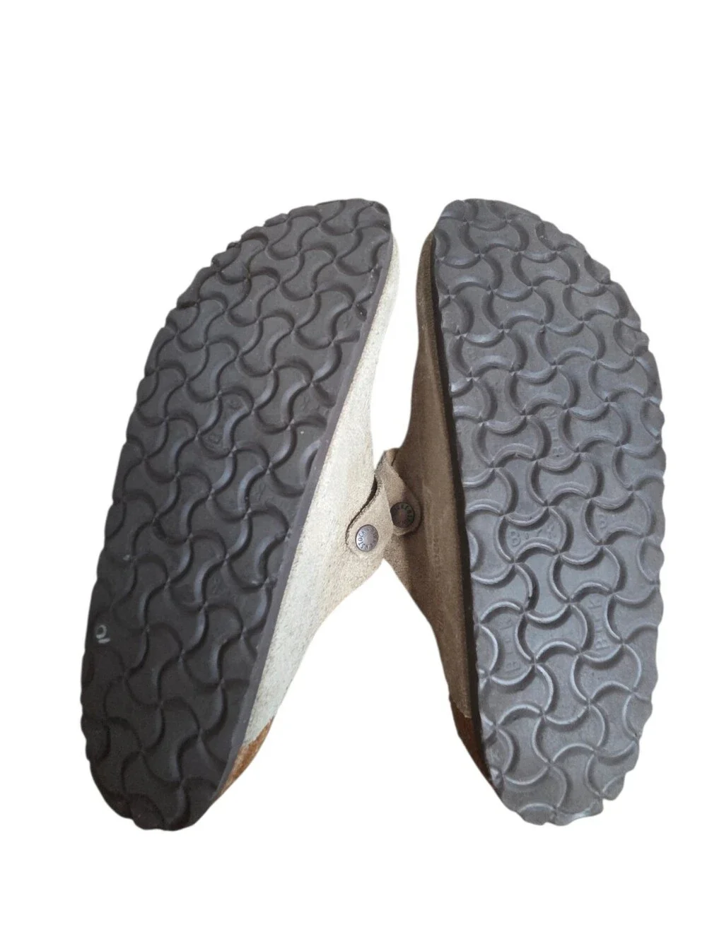 Birkenstock Boston Suede Taupe Clogs 39 Women 8 Men 6 - Picture 5 of 8